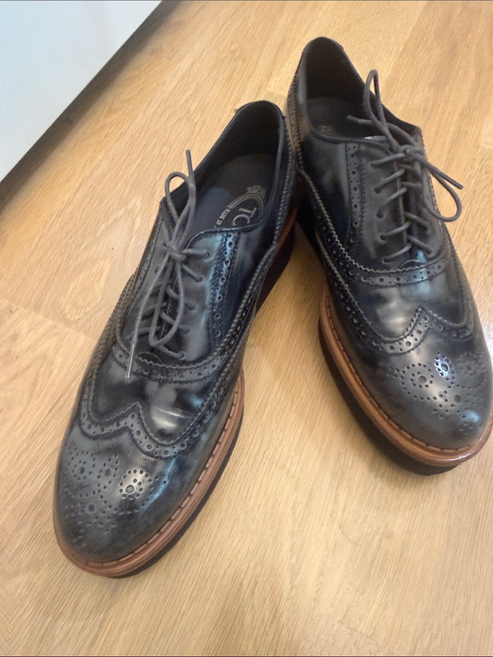 Tod's Leather platform Wingtips